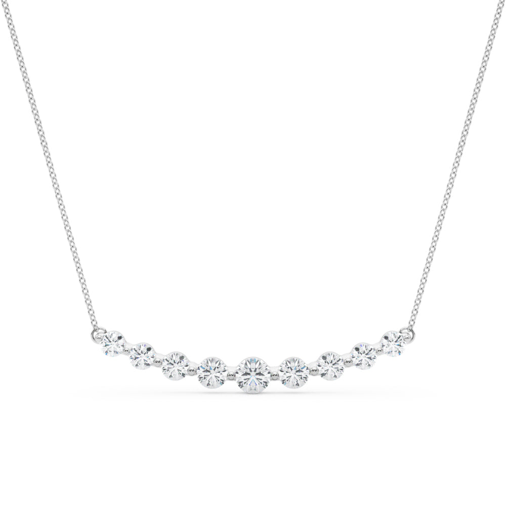 Lab Diamond White Gold Pendant Necklace