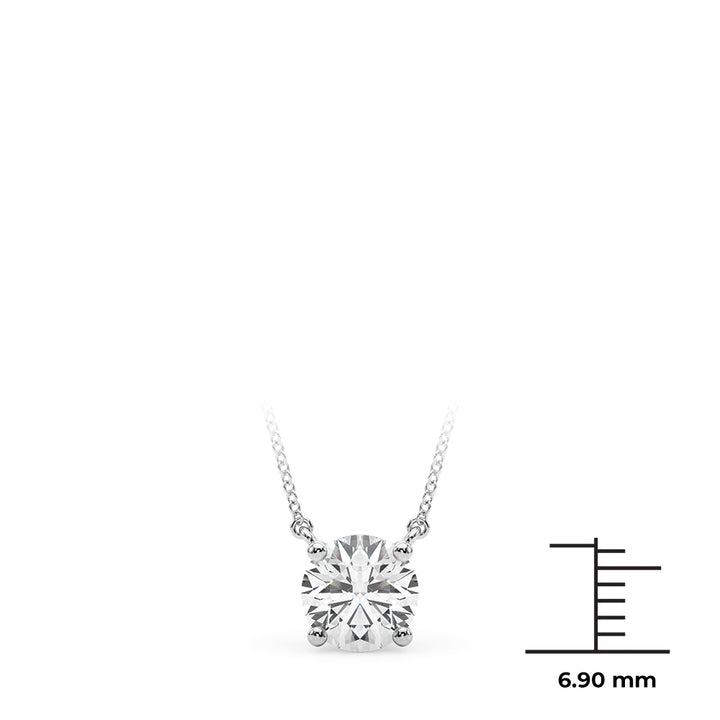 1ct Diamond Solitaire 18K White Gold Pendant