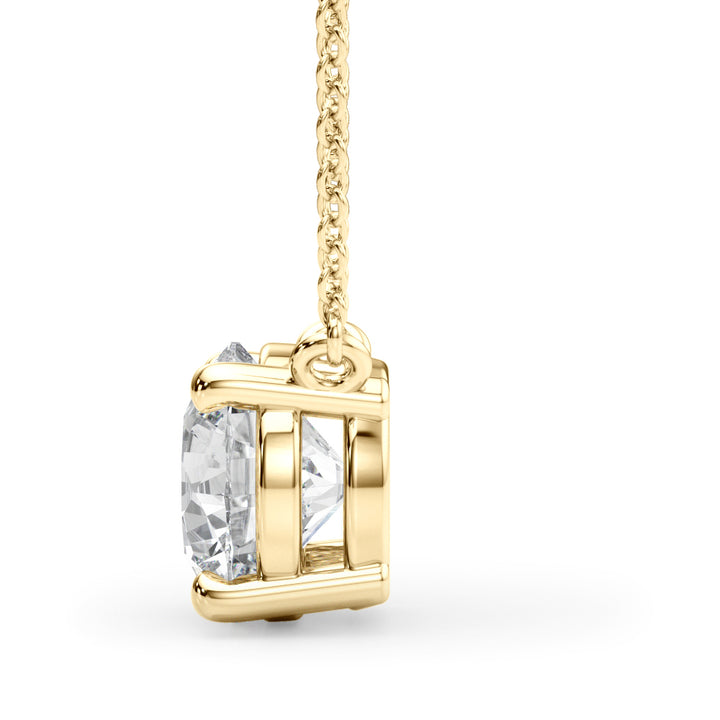 18K Yellow Gold 1ct Diamond Solitaire Pendant