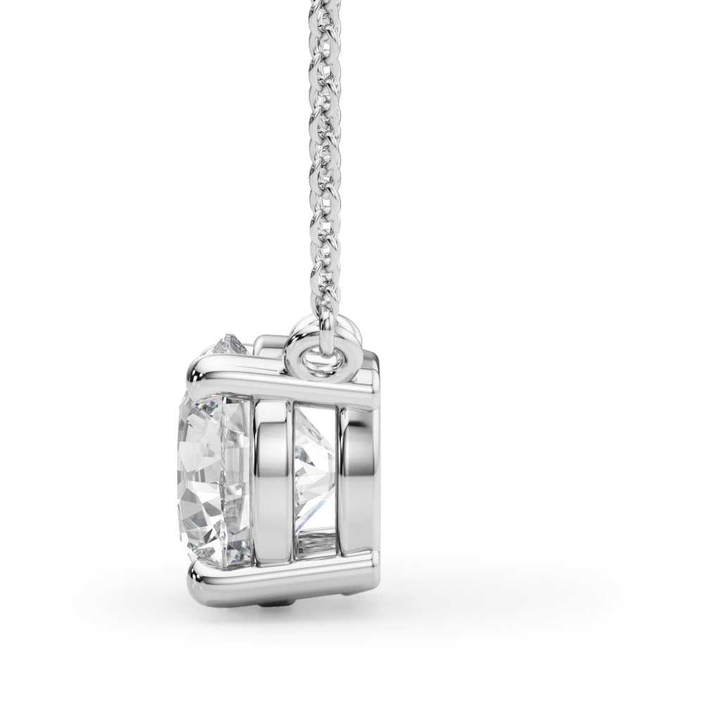 1 CT Platinum Round Diamond Solitaire Pendant