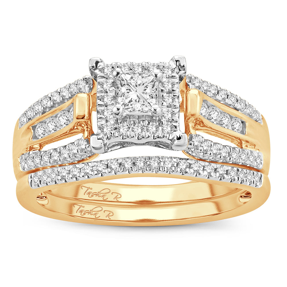 14K 0.52 Princess Cut Bridal