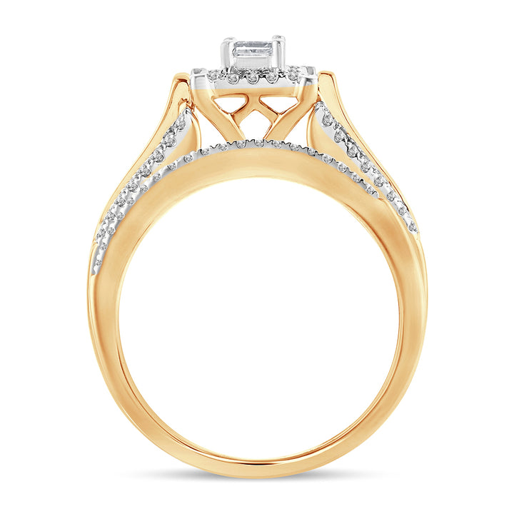 14K 0.52 Princess Cut Bridal