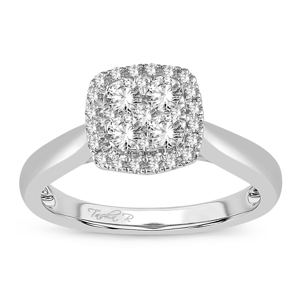Brilliant 14k White Gold Lab Diamond Engagement Ring (0.48CT)