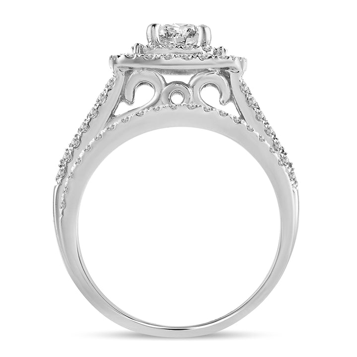 14K White Gold 1.11 Ct Lab Diamond Engagement Ring