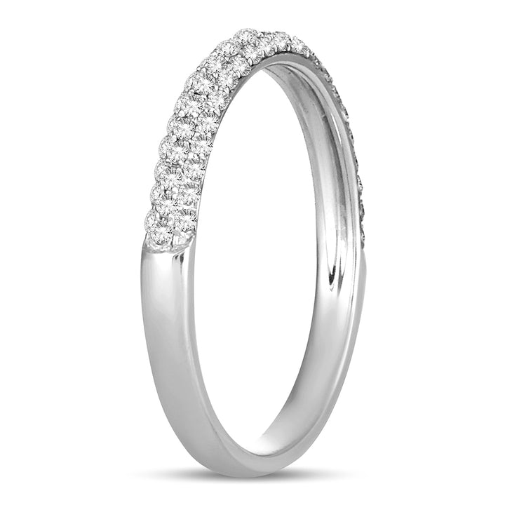 Chic 14K White Gold 0.33ct Lab Diamond Womens Fashion Band