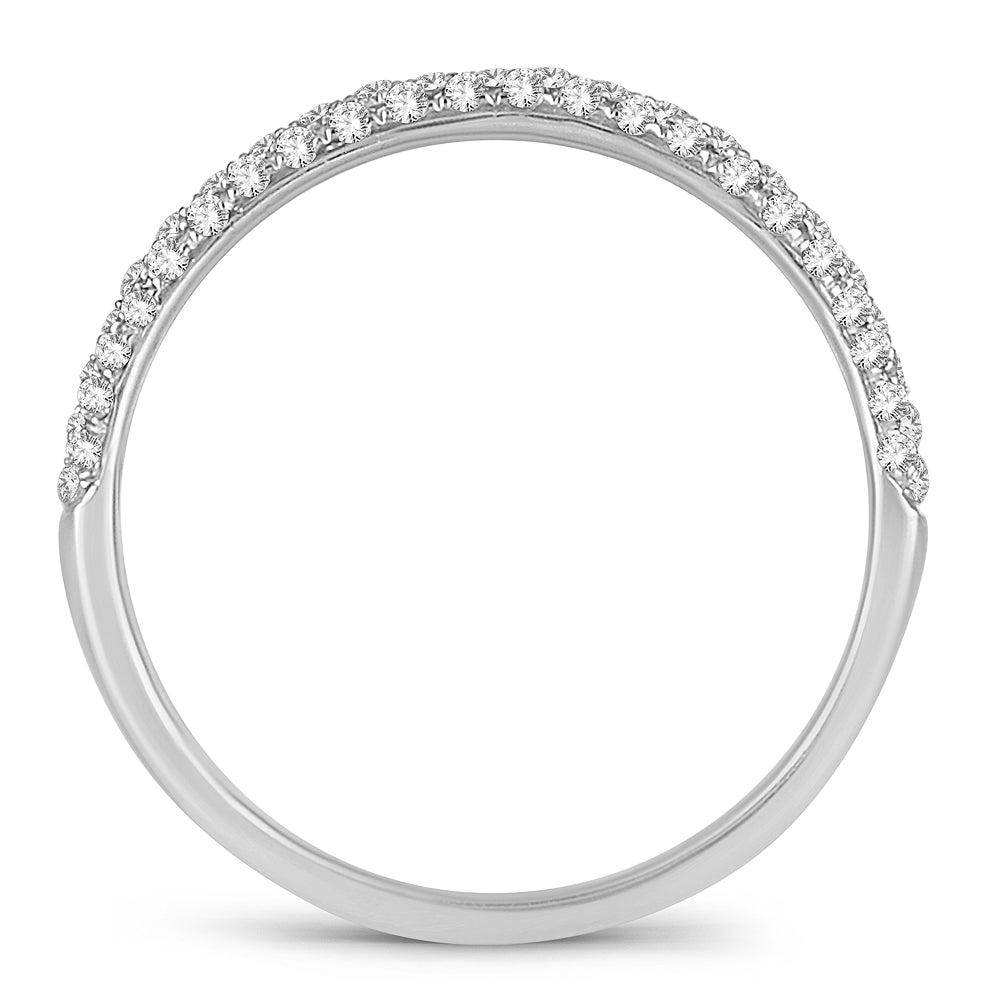 Chic 14K White Gold 0.33ct Lab Diamond Womens Fashion Band