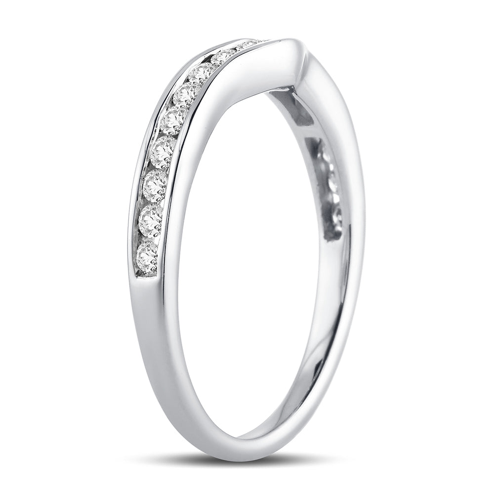 14k White Gold Lab Diamond Ring Enhancer Band