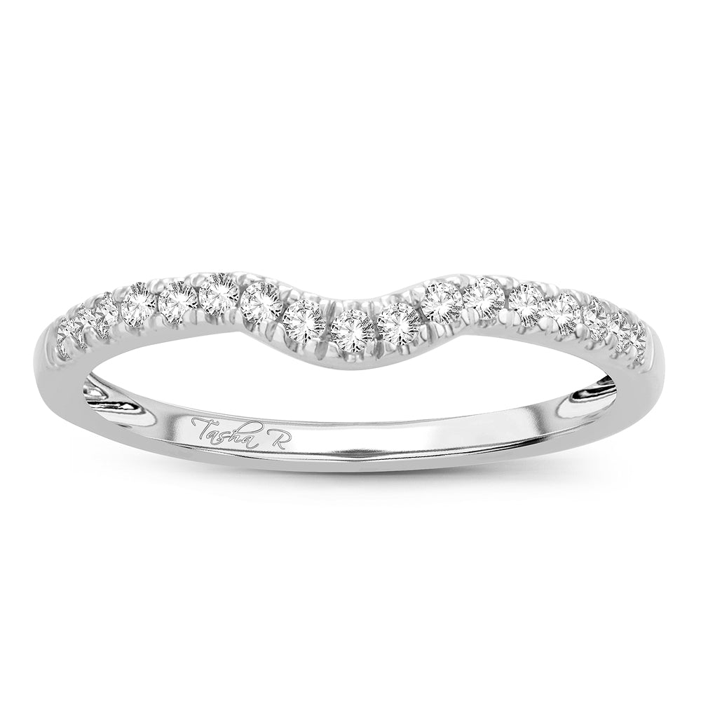 Chic 14k White Gold 0.20CT Lab Diamond Ring Enhancer Band