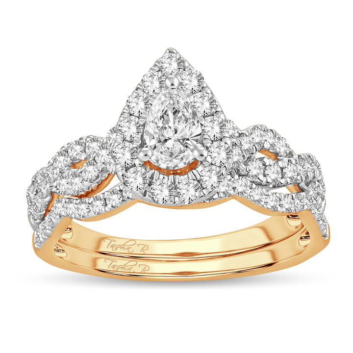 14K  1.40CT  DIAMOND  BRIDAL  RING