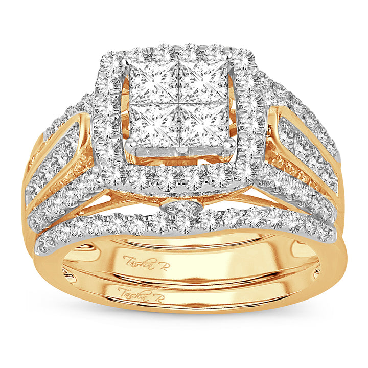 14K Yellow Gold 2.25CT Lab Diamond Womens Bridal Ring