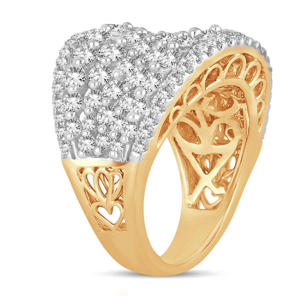 14K Yellow Gold 3.00ct Lab-Created Diamond Womens Band