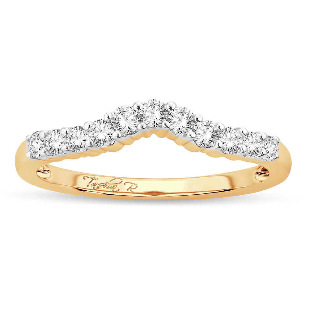 14K Yellow Gold 0.34CT Lab Diamond Womens Ring Enhancer