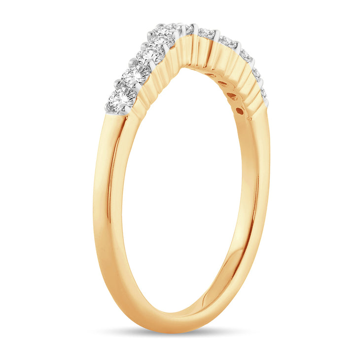 14K Yellow Gold 0.34CT Lab Diamond Womens Ring Enhancer