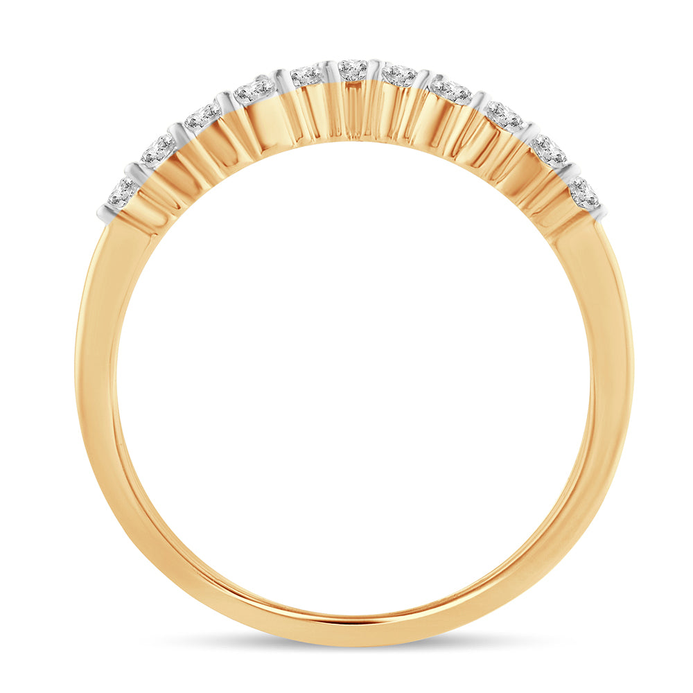 14K Yellow Gold 0.34CT Lab Diamond Womens Ring Enhancer