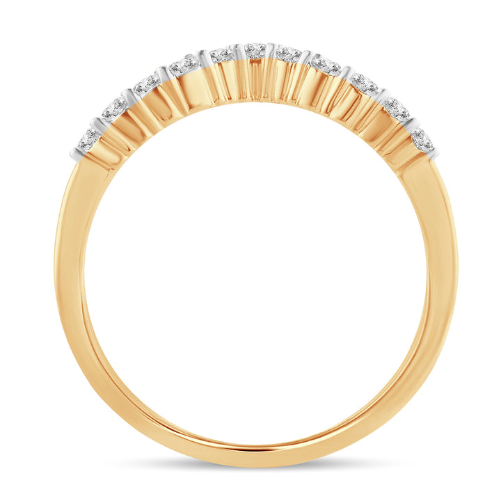 14K Yellow Gold 0.34CT Lab Diamond Womens Ring Enhancer