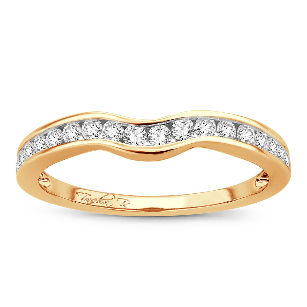 14K Yellow Gold Lab Diamond 0.34CT Ring Enhancer Band