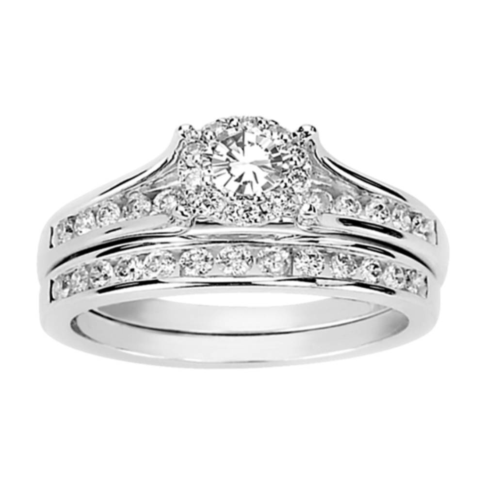 Brilliant 1CT Lab Diamond Engagement Ring in 14k White Gold