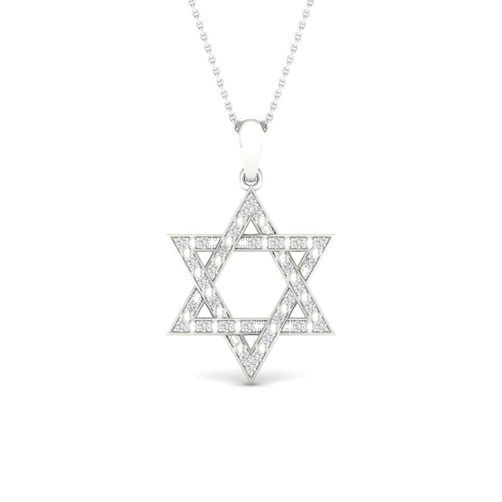 10k White Gold Lab Diamond Pendant: Chic Minimalist Sparkle