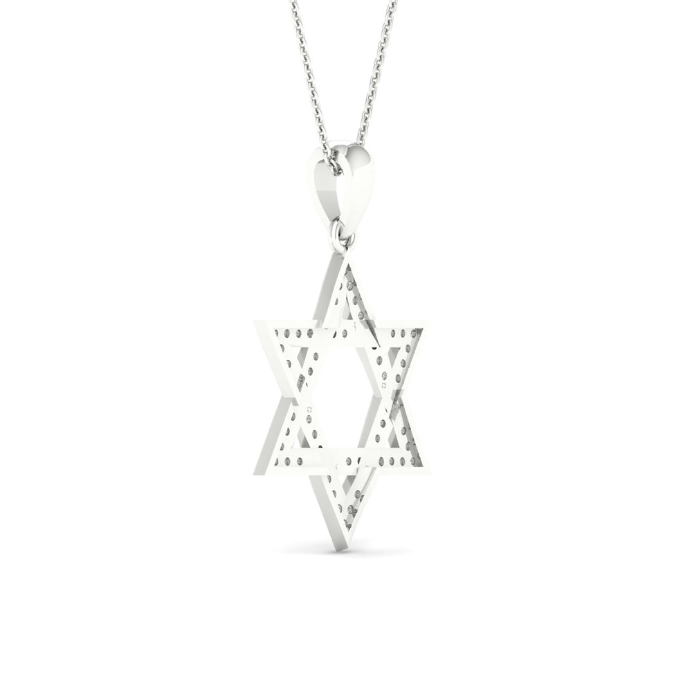 10k White Gold Lab Diamond Pendant: Chic Minimalist Sparkle