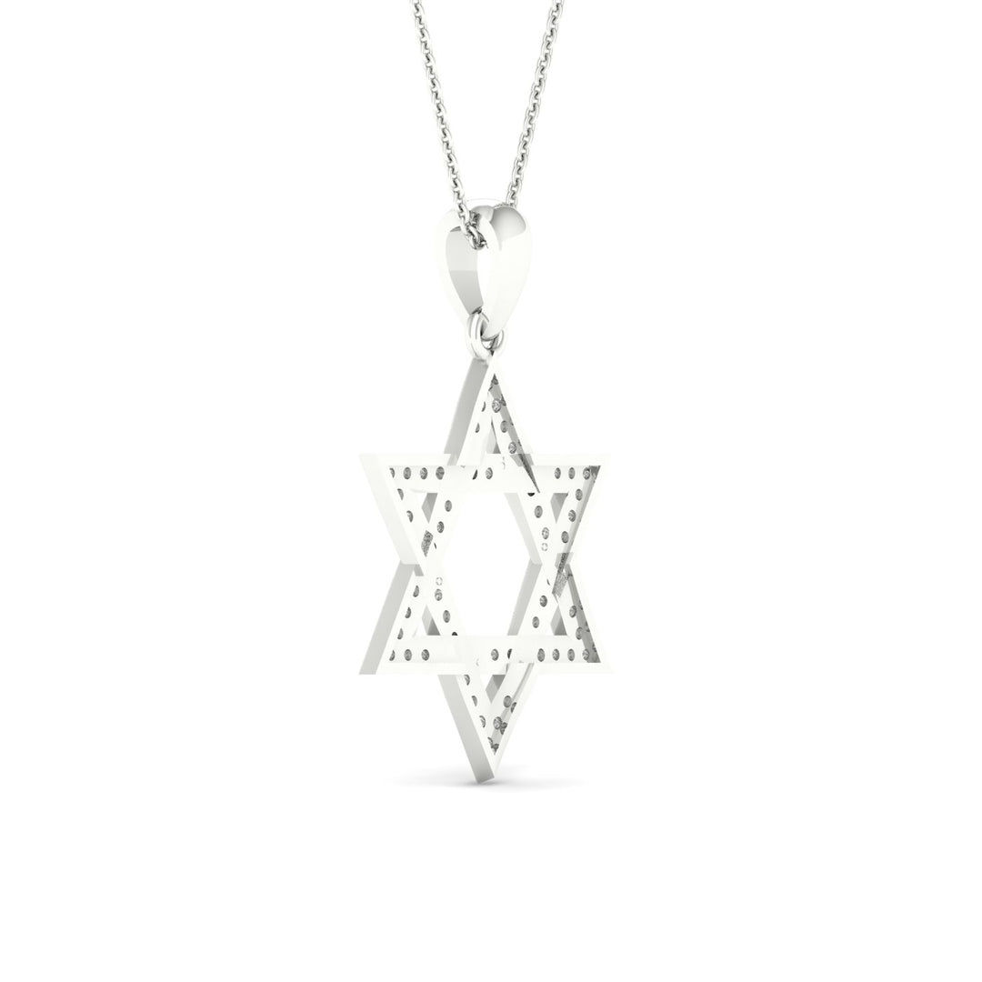 10k White Gold Lab Diamond Pendant: Chic Minimalist Sparkle