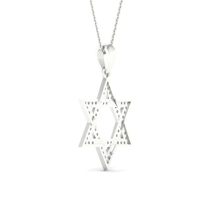 10k White Gold Lab Diamond Pendant: Chic Minimalist Sparkle