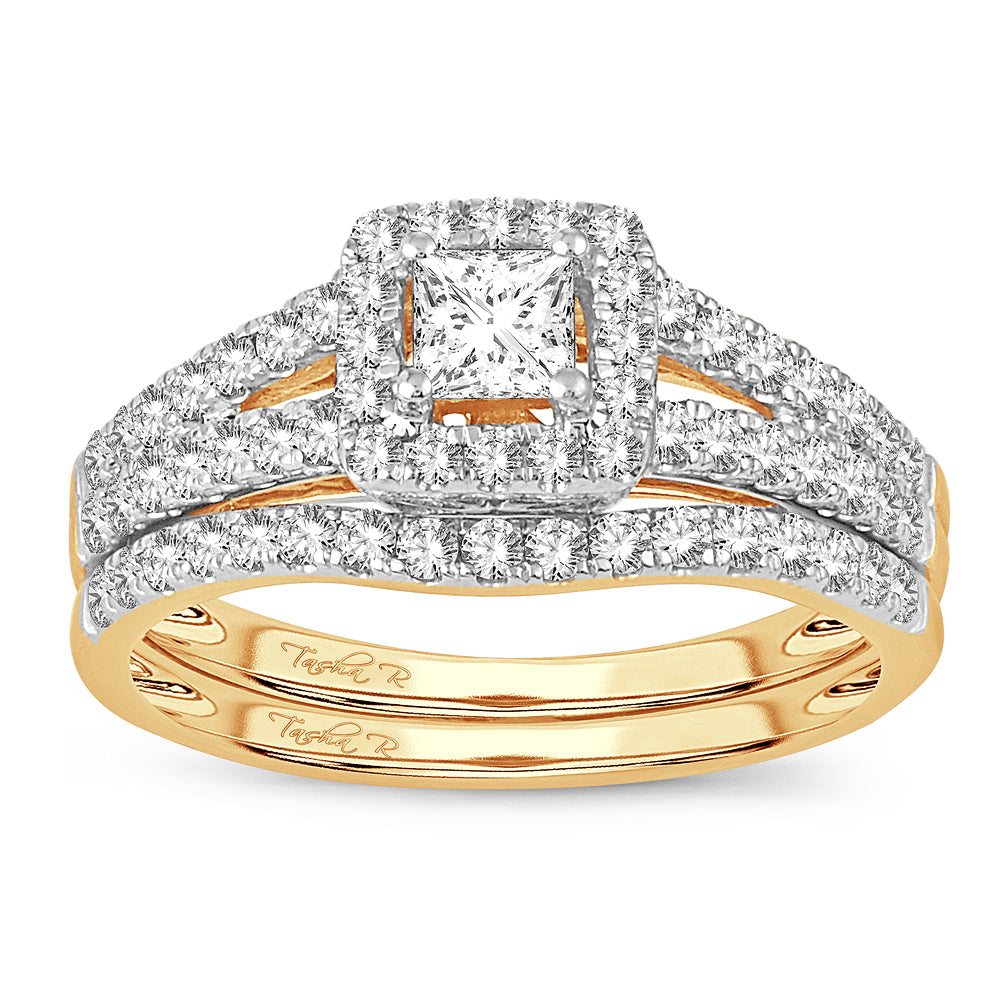 14K Yellow Gold 1CT Lab Diamond Womens Engagement Ring