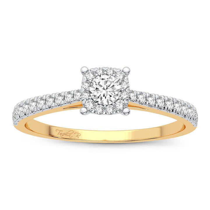 Delicate 10K Gold 0.09CT Lab Diamond Womens Ring