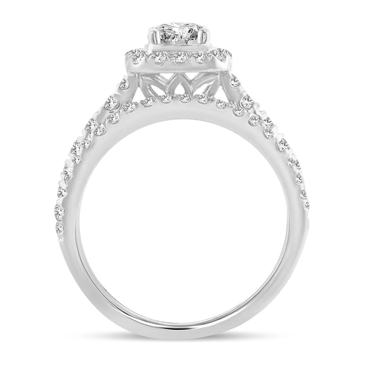Brilliant 14k White Gold Lab Diamond Engagement Ring (1CT)