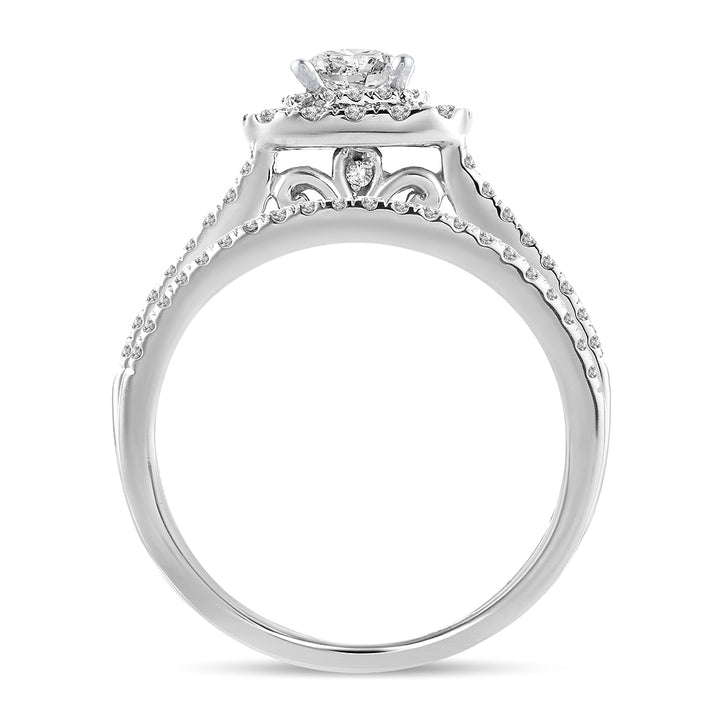 Brilliant 14k White Gold Lab Diamond Engagement Ring (1.00CT)