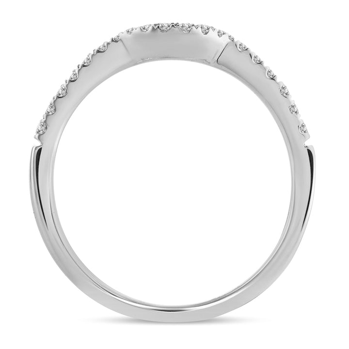 14k White Gold Lab Diamond Womens Ring Enhancer Band
