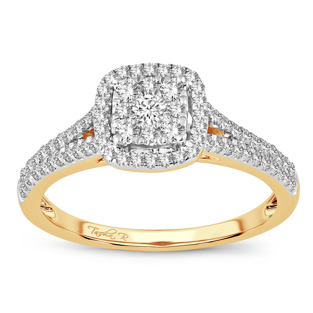 Timeless 14k Yellow Gold Lab Diamond Engagement Ring 0.50ct