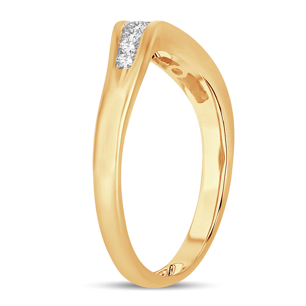14K Yellow Gold 0.33CT Lab Diamond Ring Enhancer Accent