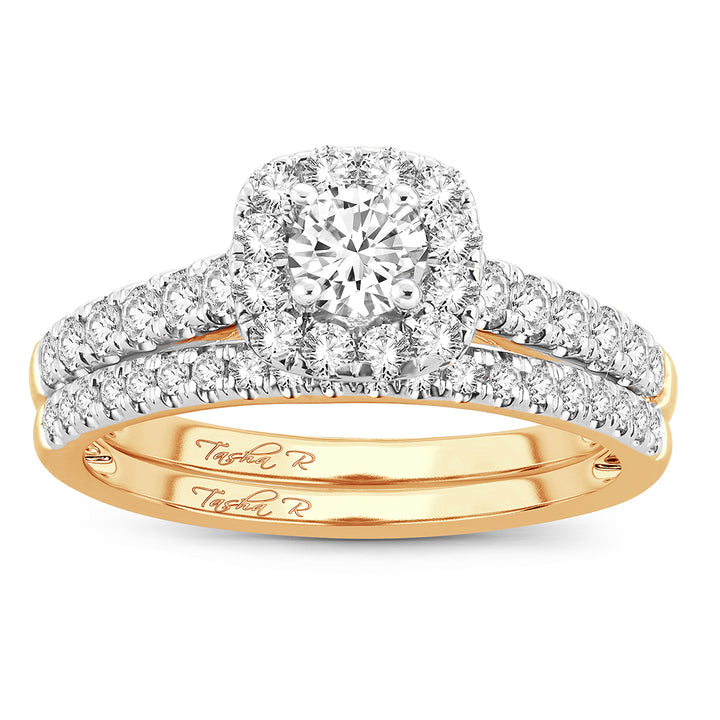 14K Yellow Gold 1CT Lab Diamond Womens Engagement Ring