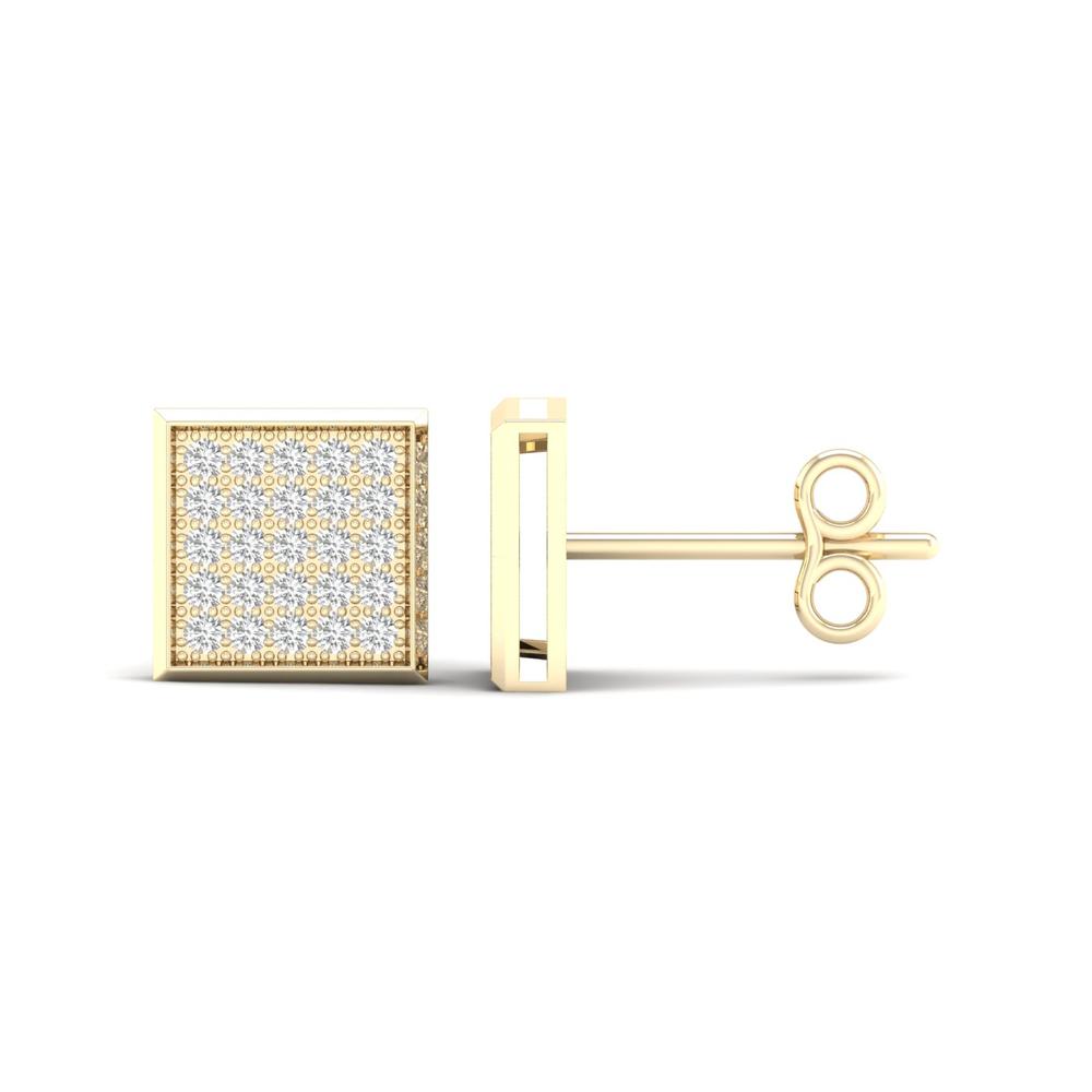 10k Yellow Gold Lab Diamond Stud Earrings - Timeless Sparkle