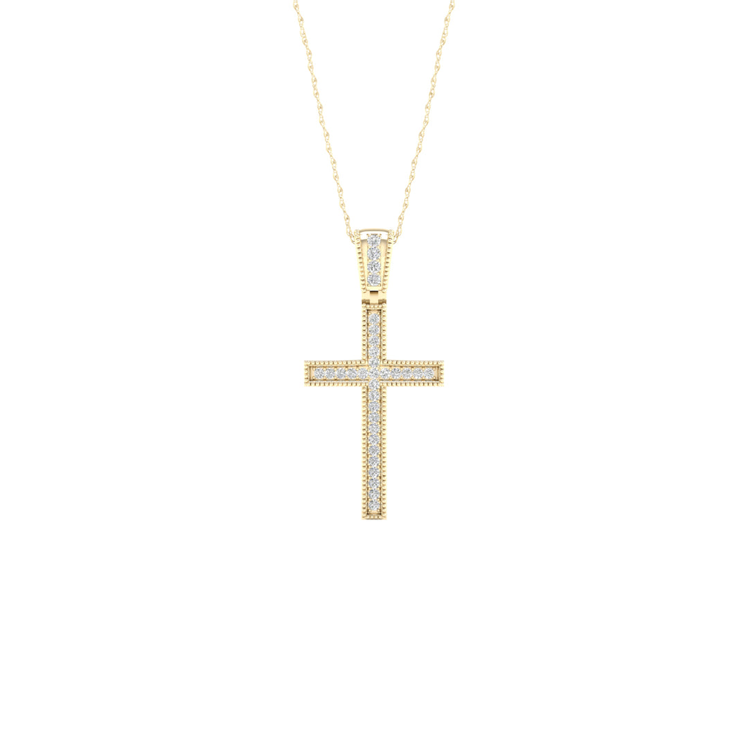 Delicate 10k Gold Lab Diamond Pendant - Refined Sparkle
