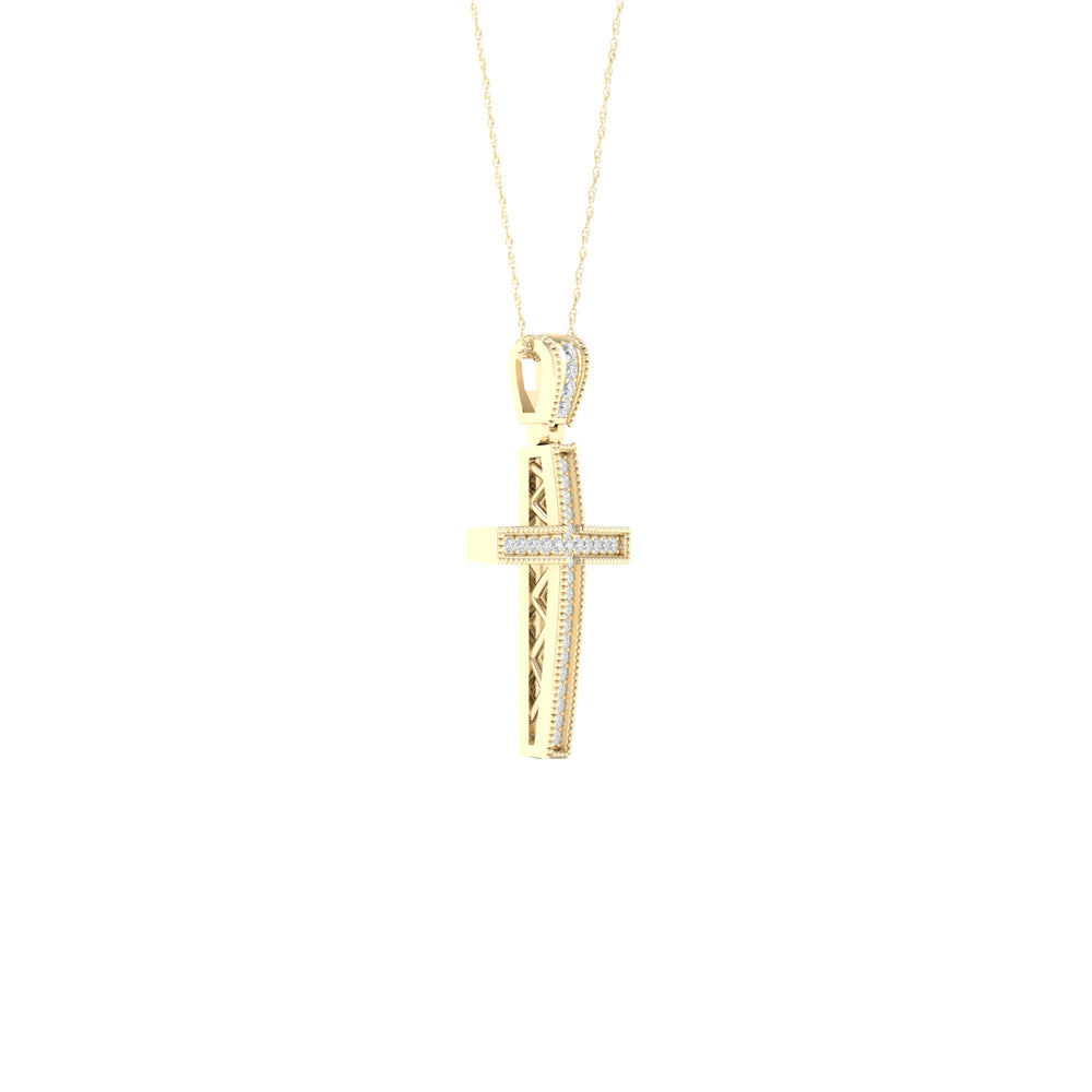 Delicate 10k Gold Lab Diamond Pendant - Refined Sparkle