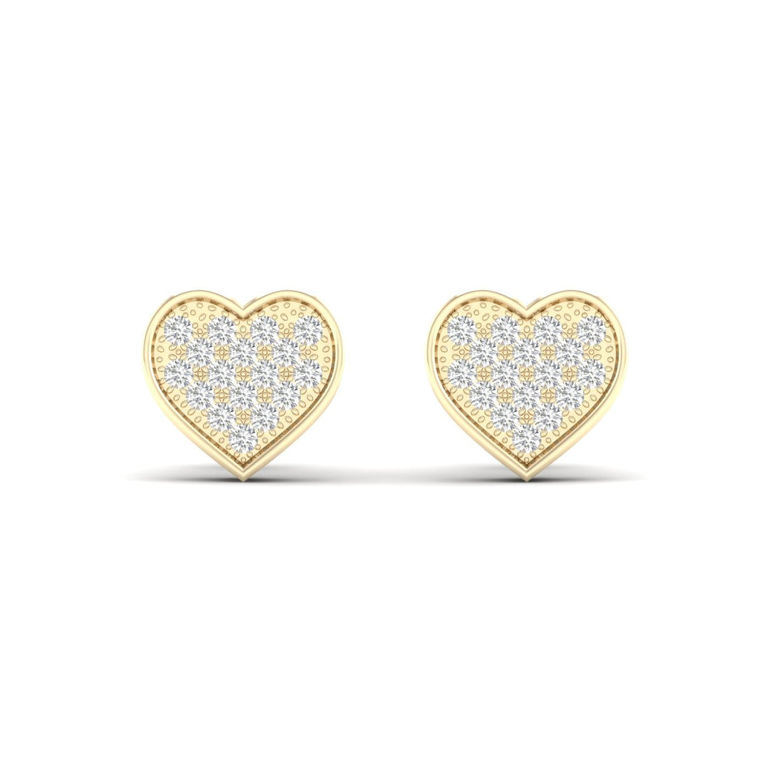 10K 0.10CT Diamond EARRNIG