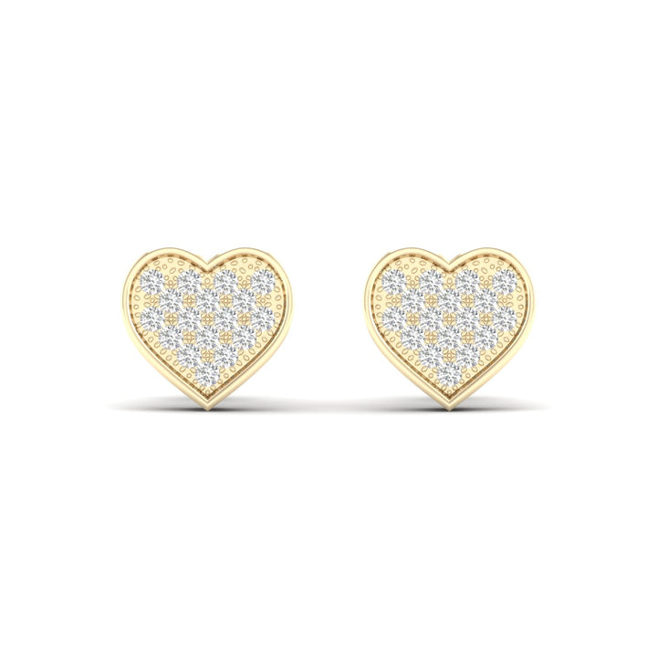 10k Yellow Gold Lab Diamond Stud Earrings for Women