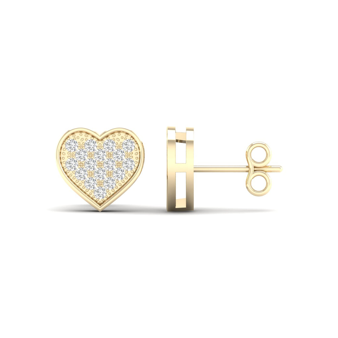 10k Yellow Gold Lab Diamond Stud Earrings for Women