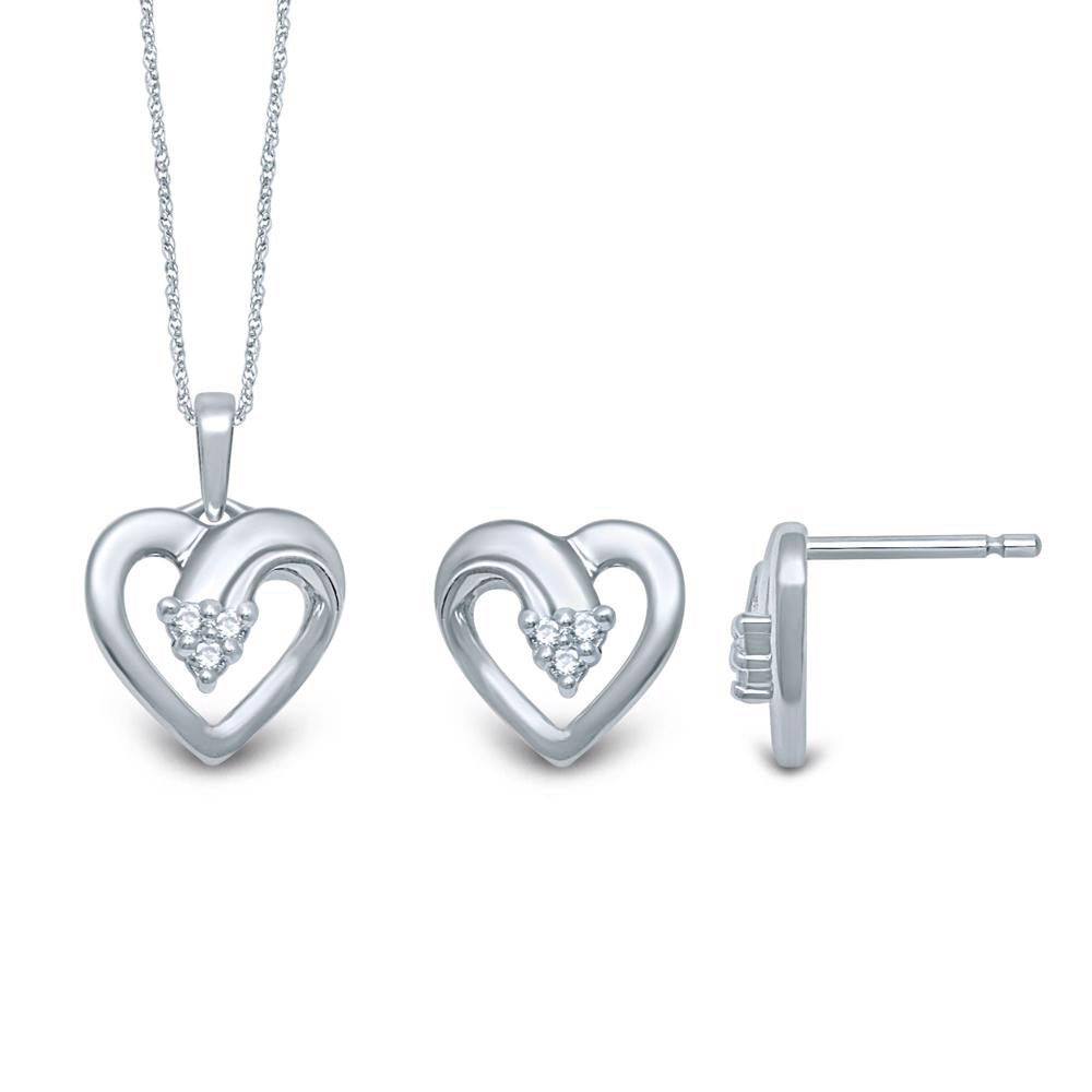 10k Yellow Gold Lab Diamond Pendant Earrings for Women