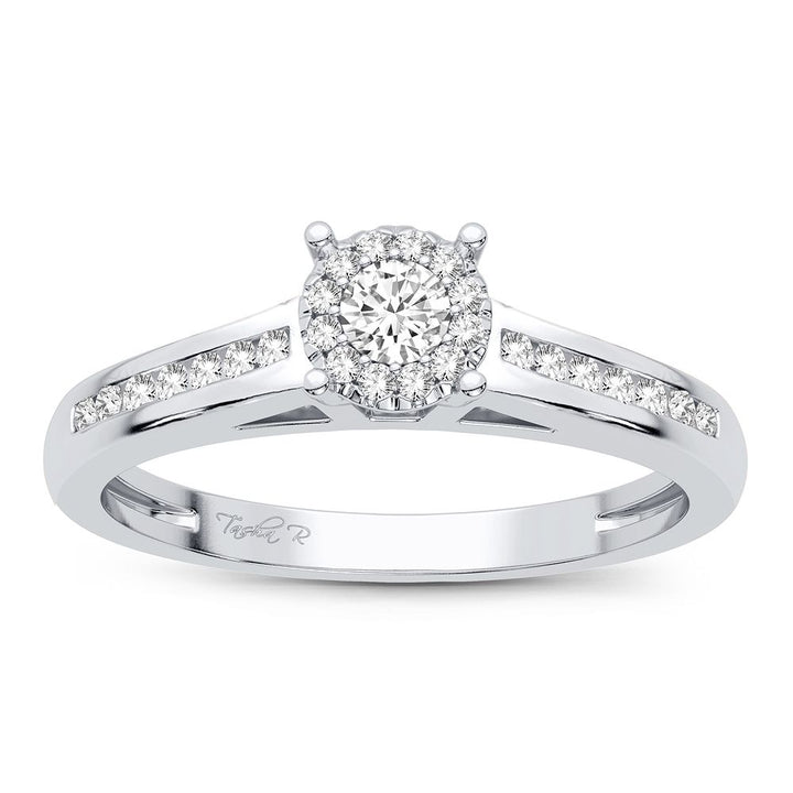 14K White Gold 0.22CT Lab Diamond Promise Ring for Her