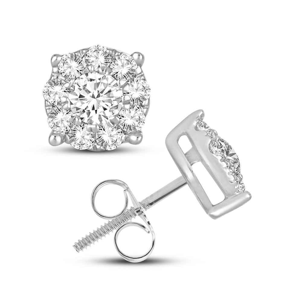 14k White Gold 0.33CT Lab Diamond Stud Earrings
