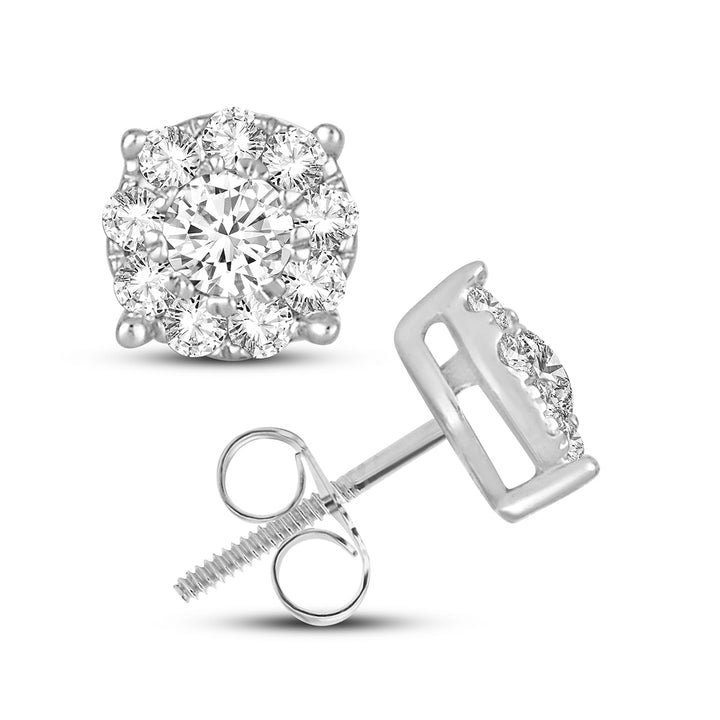 14k White Gold 0.33CT Lab Diamond Stud Earrings