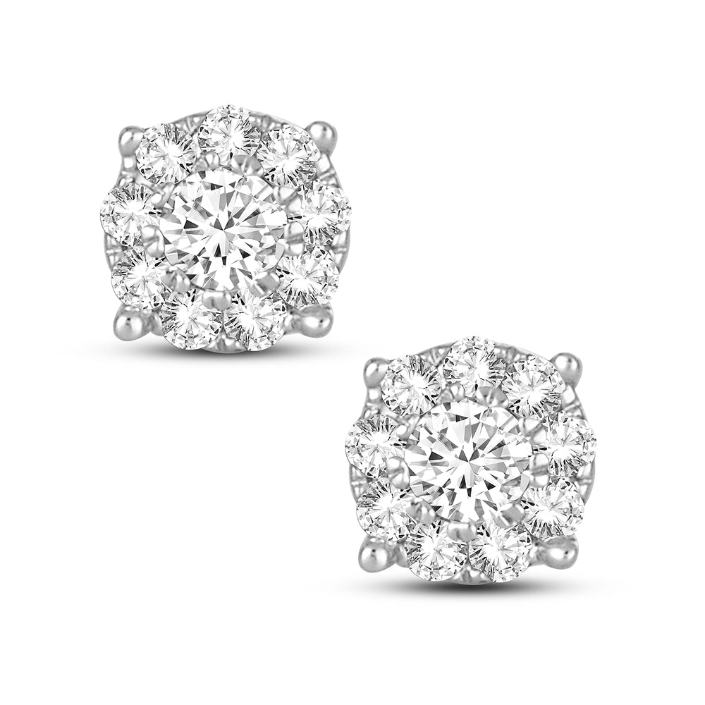 14k White Gold 0.33CT Lab Diamond Stud Earrings
