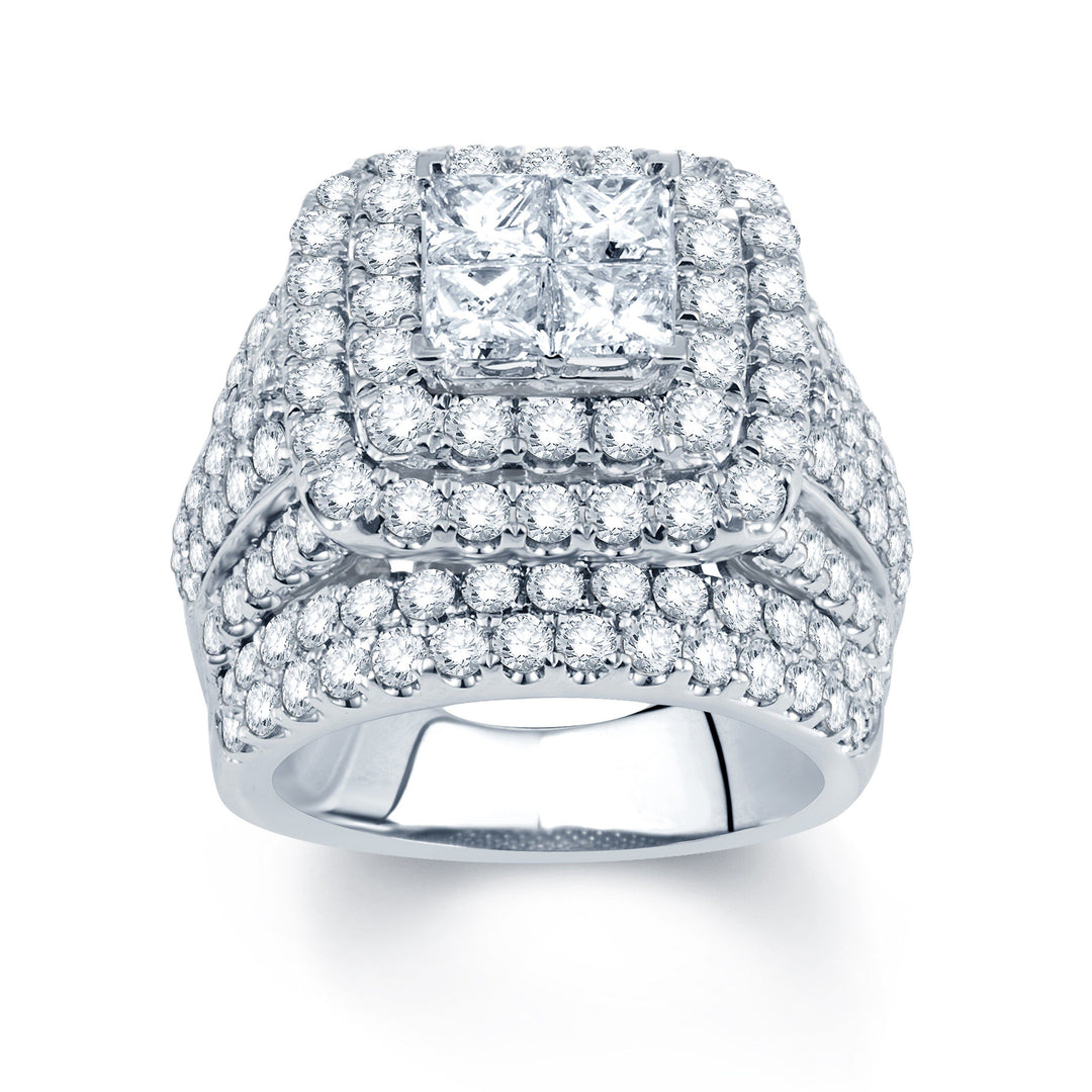 Brilliant 14k White Gold Lab Diamond Engagement Ring (5.00 CT)