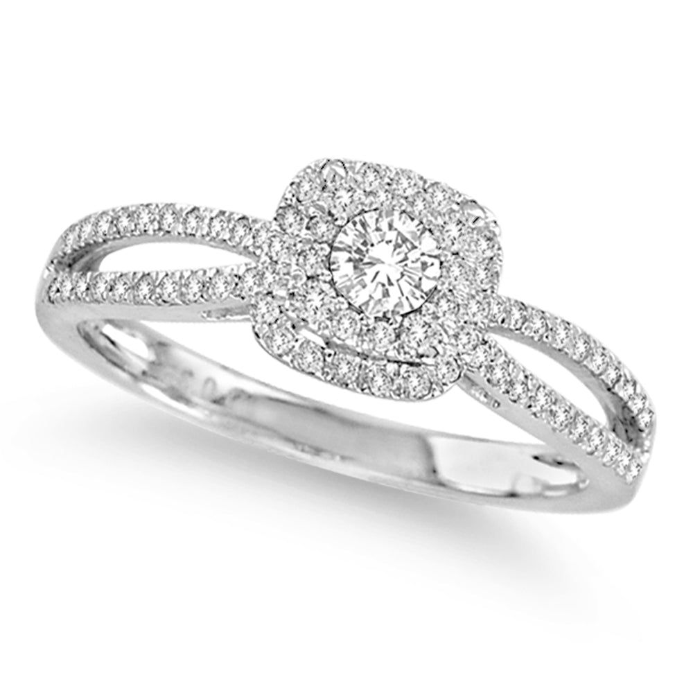 Sparkling 14k White Gold Lab Diamond Promise Ring (0.35CT)