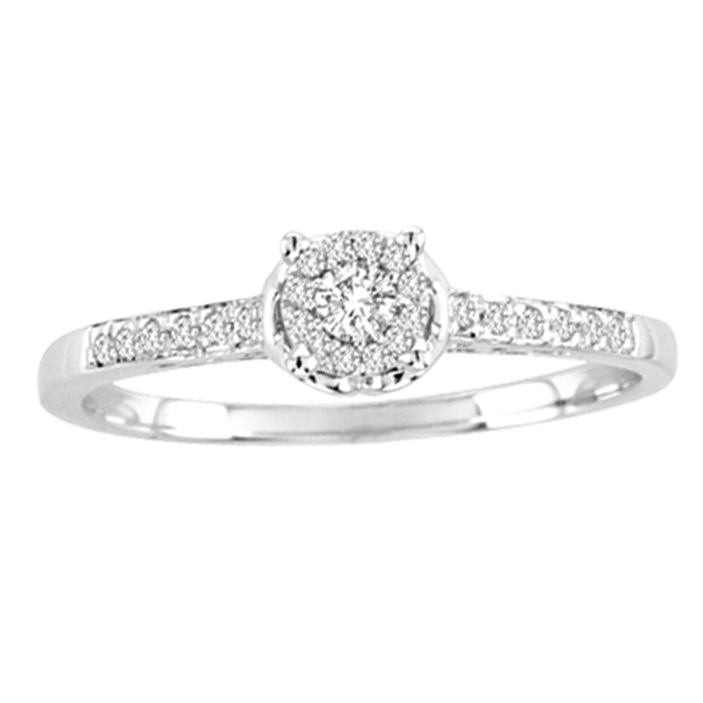 Sparkling 14K White Gold Lab Diamond Promise Ring for Her