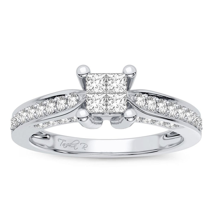 Timeless 14k White Gold Lab Diamond Engagement Ring (0.50CT)