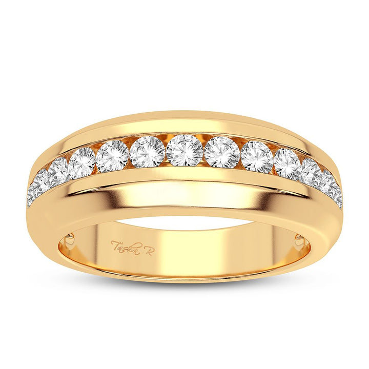 14k Yellow Gold 0.50CT Lab Diamond Mens Wedding Band Ring