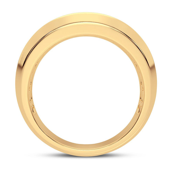 14k Yellow Gold 0.50CT Lab Diamond Mens Wedding Band Ring